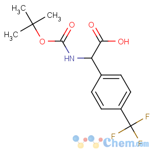 CAS No:847147-40-4 2-[(2-methylpropan-2-yl)oxycarbonylamino]-2-[4-(trifluoromethyl)phenyl]<br />acetic acid