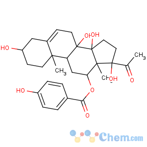 CAS No:84745-94-8 (17-acetyl-3,8,14,17-tetrahydroxy-10,13-dimethyl-1,2,3,4,7,9,11,12,15,<br />16-decahydrocyclopenta[a]phenanthren-12-yl) 4-hydroxybenzoate