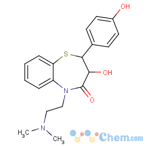 CAS No:84903-82-2 5-[2-(dimethylamino)ethyl]-3-hydroxy-2-(4-hydroxyphenyl)-2,3-dihydro-1,<br />5-benzothiazepin-4-one