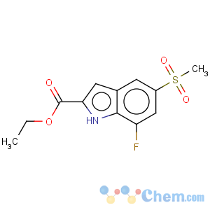CAS No:849035-83-2 1H-Indole-2-carboxylicacid, 7-fluoro-5-(methylsulfonyl)-, ethyl ester