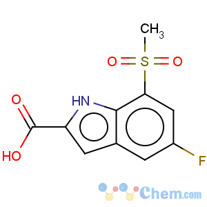 CAS No:849035-87-6 1H-Indole-2-carboxylicacid, 5-fluoro-7-(methylsulfonyl)-