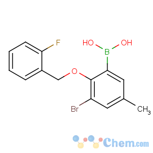 CAS No:849062-18-6 [3-bromo-2-[(2-fluorophenyl)methoxy]-5-methylphenyl]boronic acid