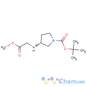 CAS No:849107-06-8 1-Pyrrolidinecarboxylicacid, 3-[(2-methoxy-2-oxoethyl)amino]-, 1,1-dimethylethyl ester, (3R)-