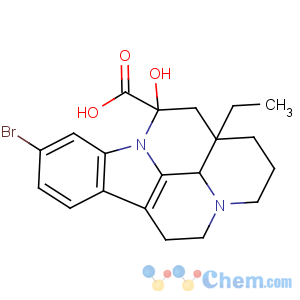 CAS No:84964-13-6 Eburnamenine-14-carboxylicacid, 11-bromo-14,15-dihydro-14-hydroxy-, (3a,14b,16a)- (9CI)
