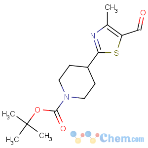CAS No:850374-97-9 tert-butyl<br />4-(5-formyl-4-methyl-1,3-thiazol-2-yl)piperidine-1-carboxylate
