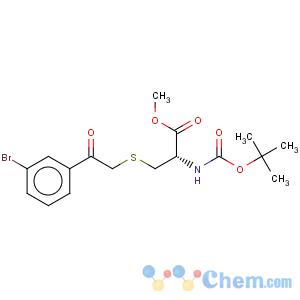 CAS No:850411-17-5 L-Cysteine,S-[2-(3-bromophenyl)-2-oxoethyl]-N-[(1,1-dimethylethoxy)carbonyl]-, methylester