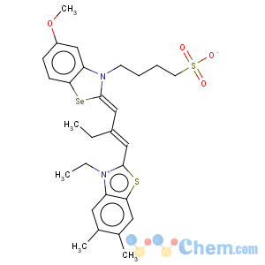 CAS No:85050-03-9 Benzothiazolium,3-ethyl-2-[2-[[5-methoxy-3-(4-sulfobutyl)-2(3H)-benzoselenazolylidene]methyl]-1-butenyl]-5,6-dimethyl-,inner salt (9CI)