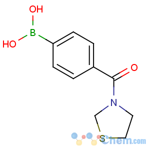 CAS No:850589-33-2 [4-(1,3-thiazolidine-3-carbonyl)phenyl]boronic acid