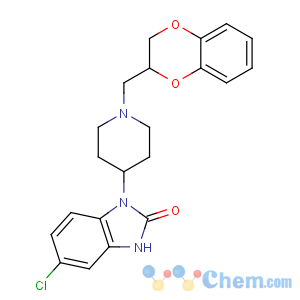CAS No:85076-06-8 6-chloro-3-[1-(2,3-dihydro-1,<br />4-benzodioxin-3-ylmethyl)piperidin-4-yl]-1H-benzimidazol-2-one