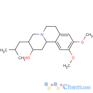 CAS No:85081-18-1 (2R,3R,11bR)-9,10-dimethoxy-3-(2-methylpropyl)-2,3,4,6,7,<br />11b-hexahydro-1H-benzo[a]quinolizin-2-ol