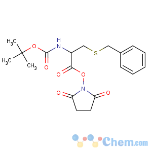 CAS No:85097-54-7 Carbamic acid,[2-[(2,5-dioxo-1-pyrrolidinyl)oxy]-2-oxo-1-[[(phenylmethyl)thio]methyl]ethyl]-, 1,1-dimethylethyl ester, (S)- (9CI)