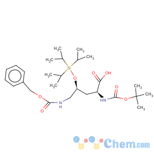 CAS No:850996-85-9 L-Ornithine,N2-[(1,1-dimethylethoxy)carbonyl]-N5-[(phenylmethoxy)carbonyl]-4-[[tris(1-methylethyl)silyl]oxy]-,(4S)- (9CI)