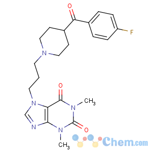 CAS No:85118-43-0 7-[3-[4-(4-fluorobenzoyl)piperidin-1-yl]propyl]-1,3-dimethylpurine-2,<br />6-dione