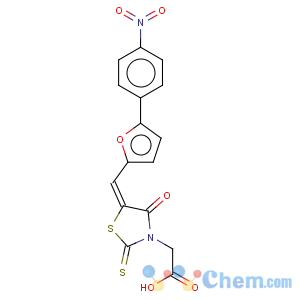 CAS No:851302-89-1 [(5E)-5-{[5-(4-nitrophenyl)furan-2-yl]methylidene}-4-oxo-2-thioxo-1,3-thiazolidin-3-yl]acetic acid