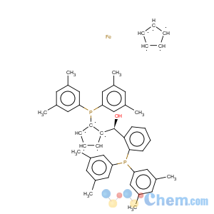 CAS No:851308-45-7 Ferrocene,1-[bis(3,5-dimethylphenyl)phosphino]-2-[(S)-[2-[bis(3,5-dimethylphenyl)phosphino]phenyl]hydroxymethyl]-,(1R)- (9CI)