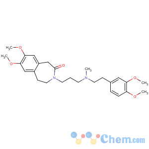 CAS No:85175-67-3 3-[3-[2-(3,4-dimethoxyphenyl)ethyl-methylamino]propyl]-7,8-dimethoxy-2,<br />5-dihydro-1H-3-benzazepin-4-one