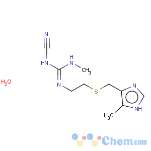 CAS No:85359-88-2 Guanidine,N-cyano-N''-methyl-N'-[2-[[(4-methyl-1H-imidazol-5-yl)methyl]thio]ethyl]-,hydrate (1:1)