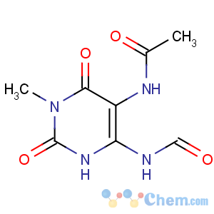 CAS No:85438-96-6 Acetamide,N-[4-(formylamino)-1,2,3,6-tetrahydro-1-methyl-2,6-dioxo-5-pyrimidinyl]-