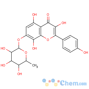 CAS No:85571-15-9 3,5,8-trihydroxy-2-(4-hydroxyphenyl)-7-(3,4,<br />5-trihydroxy-6-methyloxan-2-yl)oxychromen-4-one