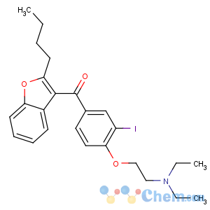 CAS No:85642-08-6 (2-butyl-1-benzofuran-3-yl)-[4-[2-(diethylamino)ethoxy]-3-iodophenyl]<br />methanone