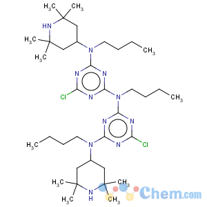CAS No:85665-72-1 1,3,5-Triazine-2,4-diamine,N2,N4-dibutyl-N2-[4-[butyl(2,2,6,6-tetramethyl-4-piperidinyl)amino]-6-chloro-1,3,5-triazin-2-yl]-6-chloro-N4-(2,2,6,6-tetramethyl-4-piperidinyl)-