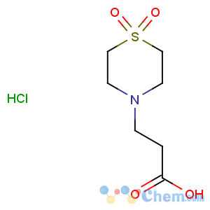 CAS No:857473-42-8 4-Thiomorpholinepropanoicacid, 1,1-dioxide, hydrochloride (1:1)