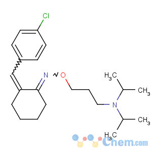 CAS No:85750-38-5 3-[(E)-[(2E)-2-[(4-chlorophenyl)methylidene]cyclohexylidene]amino]oxy-N,<br />N-di(propan-2-yl)propan-1-amine