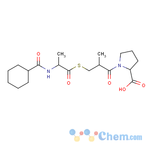 CAS No:85856-54-8 (2R)-1-[(2R)-3-[2-(cyclohexanecarbonylamino)propanoylsulfanyl]-2-<br />methylpropanoyl]pyrrolidine-2-carboxylic acid