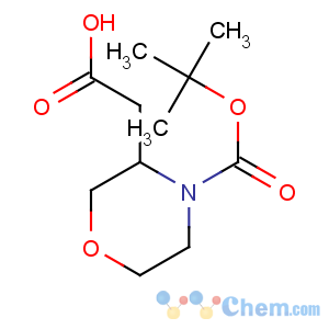 CAS No:859155-89-8 2-[4-[(2-methylpropan-2-yl)oxycarbonyl]morpholin-3-yl]acetic acid