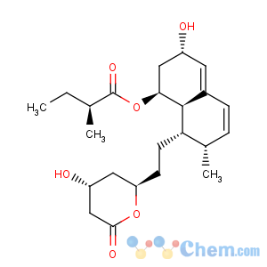 CAS No:85956-22-5 Butanoicacid, 2-methyl-,(1S,3S,7S,8S,8aR)-1,2,3,7,8,8a-hexahydro-3-hydroxy-7-methyl-8-[2-[(2R,4R)-tetrahydro-4-hydroxy-6-oxo-2H-pyran-2-yl]ethyl]-1-naphthalenylester, (2S)-