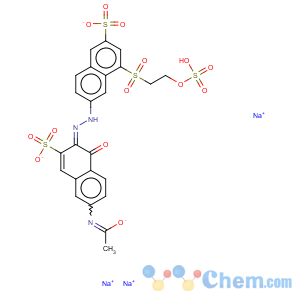 CAS No:85958-91-4 7-acetamido-4-hydroxy-3-[[6-sulpho-8-[[2-(sulphooxy)ethyl]sulphonyl]-2-naphthyl]azo]naphthalene-2-sulphonic acid, sodium salt
