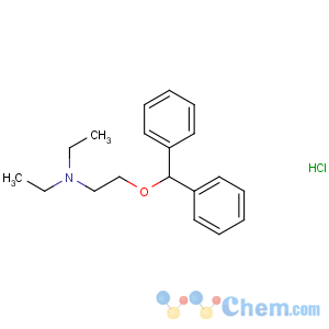 CAS No:86-24-8 Ethanamine,2-(diphenylmethoxy)-N,N-diethyl-, hydrochloride (1:1)