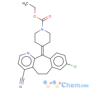 CAS No:860010-33-9 1-Piperidinecarboxylicacid,4-(8-chloro-4-cyano-5,6-dihydro-11H-benzo[5,6]cyclohepta[1,2-b]pyridin-11-ylidene)-,ethyl ester