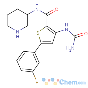 CAS No:860352-01-8 3-(carbamoylamino)-5-(3-fluorophenyl)-N-[(3S)-piperidin-3-yl]thiophene-<br />2-carboxamide