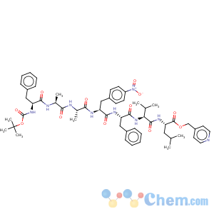 CAS No:86063-97-0 L-Leucine,N-[N-[N-[N-[N-[N-[N-[(1,1-dimethylethoxy)carbonyl]-L-phenylalanyl]-L-alanyl]-L-alanyl]-4-nitro-L-phenylalanyl]-L-phenylalanyl]-L-valyl]-,4-pyridinylmethyl ester (9CI)