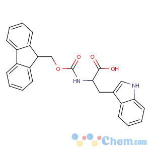 CAS No:86123-11-7 (2R)-2-(9H-fluoren-9-ylmethoxycarbonylamino)-3-(1H-indol-3-yl)propanoic<br />acid