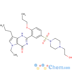 CAS No:862189-95-5 5-ethyl-2-[5-[4-(2-hydroxyethyl)piperazin-1-yl]sulfonyl-2-propoxyphenyl]<br />-7-propyl-1H-pyrrolo[3,2-d]pyrimidin-4-one