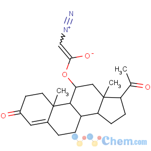 CAS No:86271-88-7 (z)-1-[[(8s,9s,10r,11r,13r,14s,17s)-17-acetyl-10,13-dimethyl-3-oxo-1,2 ,6,7,8,9,11,12,14,15,16,17-dodecahydrocyclopenta[a]phenanthren-11-yl]o xy]-2-diazonio-ethenolate