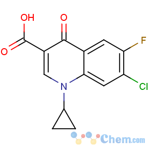 CAS No:86393-33-1 7-chloro-1-cyclopropyl-6-fluoro-4-oxoquinoline-3-carboxylic acid