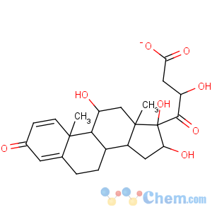 CAS No:86401-80-1 3-hydroxy-4-oxo-4-(11,16,17-trihydroxy-10,13-dimethyl-3-oxo-7,8,9,11,12,<br />14,15,16-octahydro-6H-cyclopenta[a]phenanthren-17-yl)butanoate