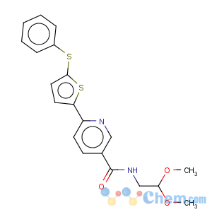CAS No:864685-28-9 3-Pyridinecarboxamide,N-(2,2-dimethoxyethyl)-6-[5-(phenylthio)-2-thienyl]-