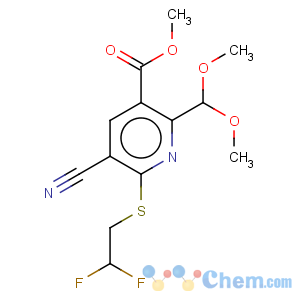 CAS No:864685-31-4 3-Pyridinecarboxylicacid, 5-cyano-6-[(2,2-difluoroethyl)thio]-2-(dimethoxymethyl)-, methyl ester