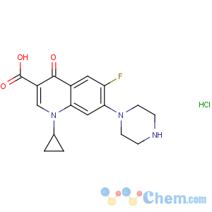 CAS No:86483-48-9 1-cyclopropyl-6-fluoro-4-oxo-7-piperazin-1-ylquinoline-3-carboxylic<br />acid