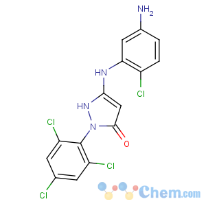 CAS No:86491-51-2 5-(5-amino-2-chloroanilino)-2-(2,4,6-trichlorophenyl)-1H-pyrazol-3-one