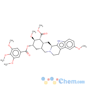CAS No:865-04-3 Yohimban-16-carboxylicacid, 10,17-dimethoxy-18-[(3,4,5-trimethoxybenzoyl)oxy]-, methyl ester, (3b,16b,17a,18b,20a)-
