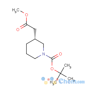 CAS No:865157-02-4 tert-butyl (3R)-3-(2-methoxy-2-oxo-ethyl)piperidine-1-carboxylate