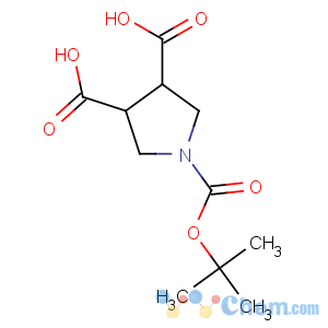 CAS No:865451-68-9 1,3,4-Pyrrolidinetricarboxylicacid, 1-(1,1-dimethylethyl) ester, (3R,4R)-rel-