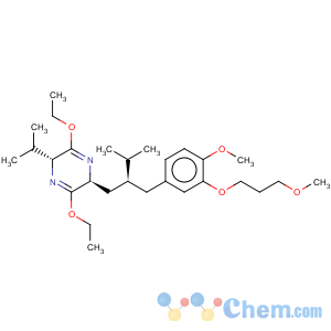 CAS No:866030-33-3 (2S,5R)-3,6-Diethoxy-2,5-dihydro-2-[(2S)-2-[[4-methoxy-3-(3-methoxypropoxy)phenyl]methyl]-3-methylbutyl]-5-(1-methylethyl)pyrazine