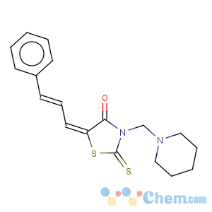 CAS No:86650-17-1 4-Thiazolidinone,5-(3-phenyl-2-propen-1-ylidene)-3-(1-piperidinylmethyl)-2-thioxo-