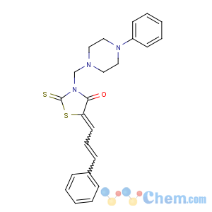 CAS No:86650-19-3 4-Thiazolidinone,3-[(4-phenyl-1-piperazinyl)methyl]-5-(3-phenyl-2-propen-1-ylidene)-2-thioxo-
